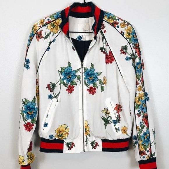 Joie Porcelain Avariella Silk Bomber - Picture 1 of 10